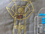 Star Wars C3PO hand embroidery body detail free printable